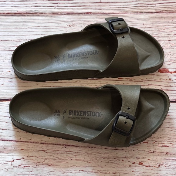 Birkenstock Madrid Essentials Eva Sandals in Khaki Sz 36 Sz 5-5-5 - Picture 11 of 16